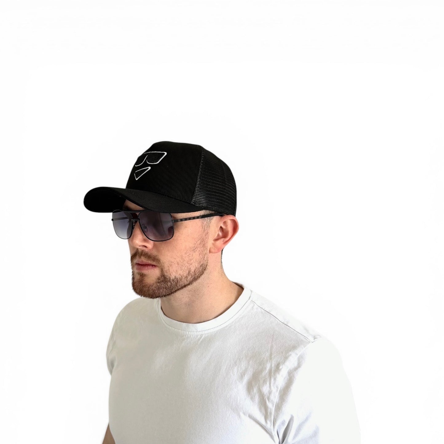 Logo Trucker Cap Black